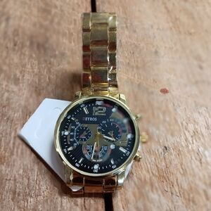 Gold and Black Men's Watch